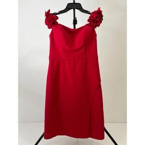 Aqua Scuba Crepe Sheath Dress - Exclusive, Size 8